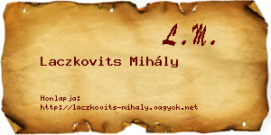 Laczkovits Mihály névjegykártya