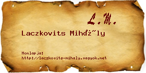 Laczkovits Mihály névjegykártya