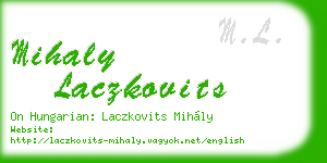 mihaly laczkovits business card