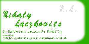 mihaly laczkovits business card